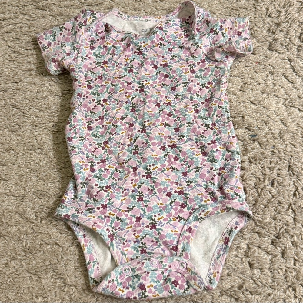 Carter’s Floral Print Baby Onesie - 12 months